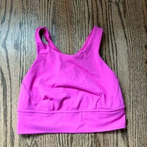 Lululemon hot pink bra/tank size 6